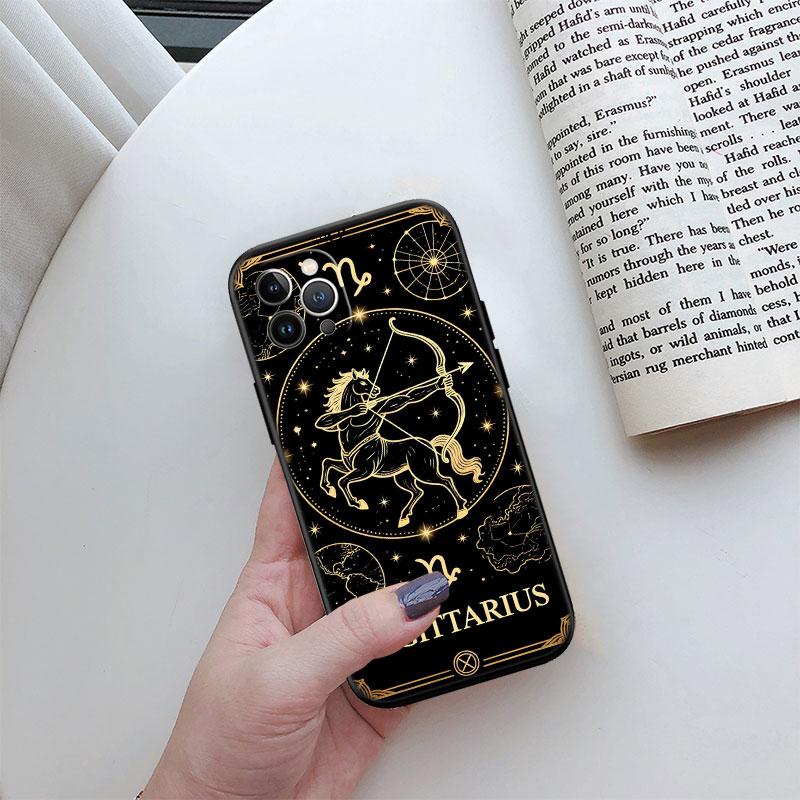 12 Constellation Card Phone Case for Samsung Galaxy Note 10 20 S23 S22 Ultra FE Plus M06 M15 M16 M35 M55