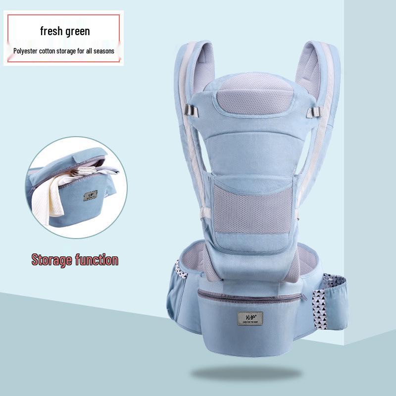 Multi-Function Baby Carrier with Waist Stool for Horizontal and Back Carry