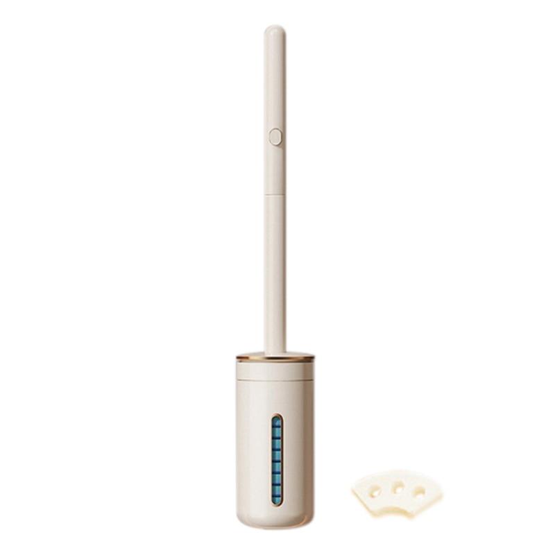 

A95I-Eco-Friendly Toilet Brush With Long Handle, Wall-Mounted, Disposable Brush Head, Bathroom WC Cleaner Scrubber