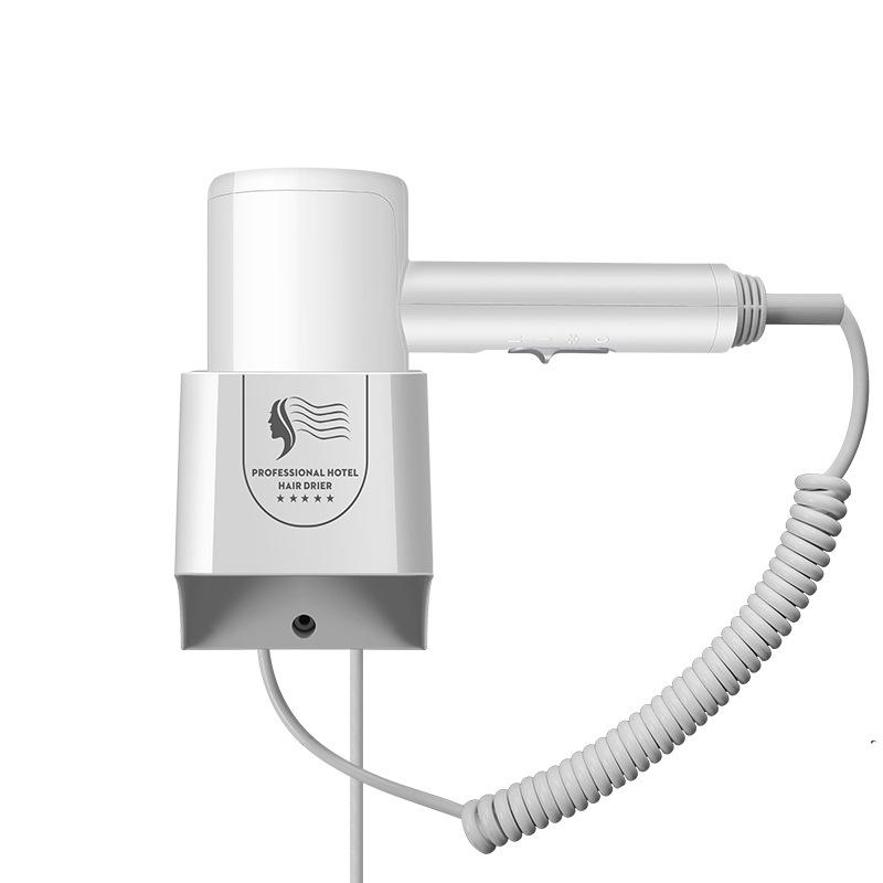 Hotel/Guesthouse Wall-Mounted High-Power Hair Dryer - No-Drill Installation