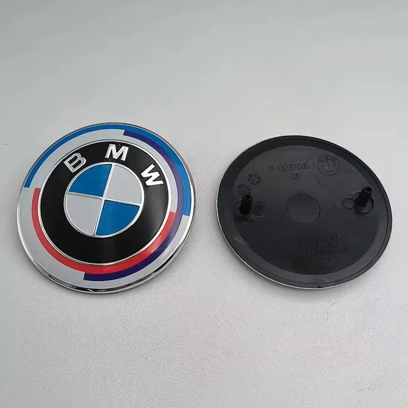 DECW8 7PC 68mm 56mm Wheel Center Caps Emblem Badge 50th Anniversary For BMW E39 E46 E90 E60 E87 E53 F10 F20 F30 M X3 X5 X6 Accessories