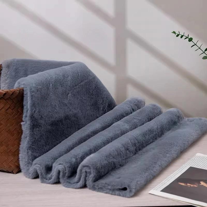 Thickened Plush Fabric 12mm Encrypted Imitation Rex Rabbit Fur Fabric Short Plush Counter Background Fabric, Clothing Fabric