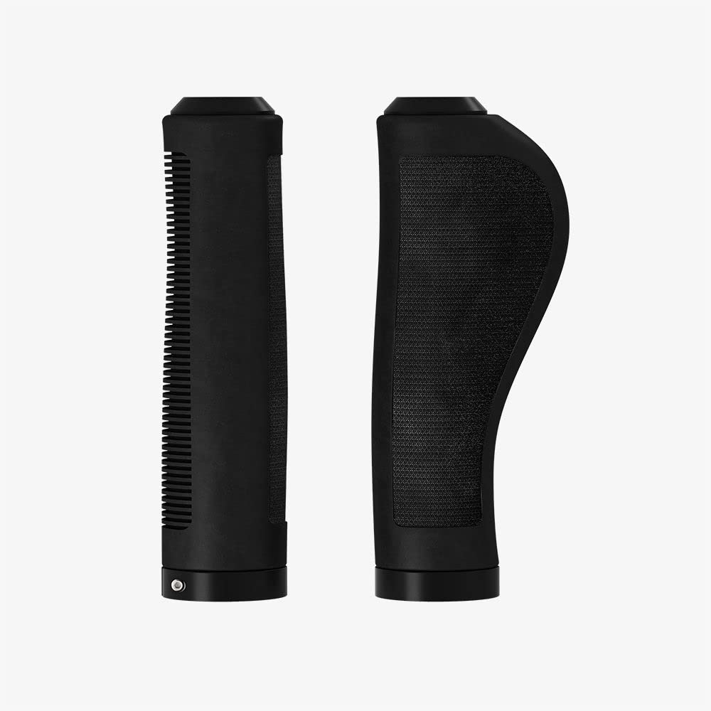 Japanese BROOKS Ergonomic Rubber Bicycle and [Official Product] Grips, Black, 130mm, Ergonomic, Comfortable, Abrasion-Resistant