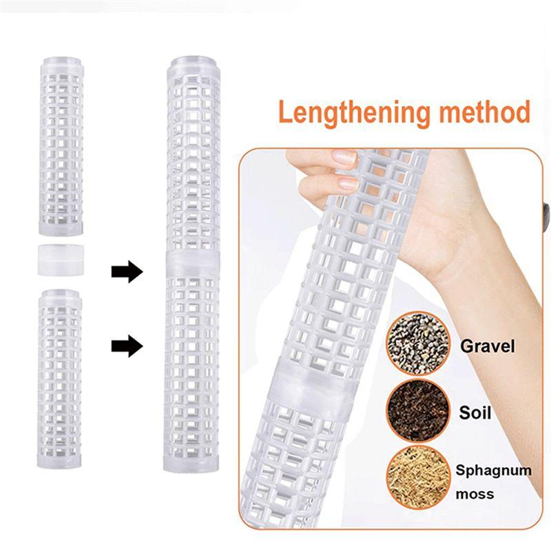 M-Modern-Stackable Transparent Plastic Moss Pole For Plants Monstera , Indoor Plant Accessories Support Stakes, Plant Stakes