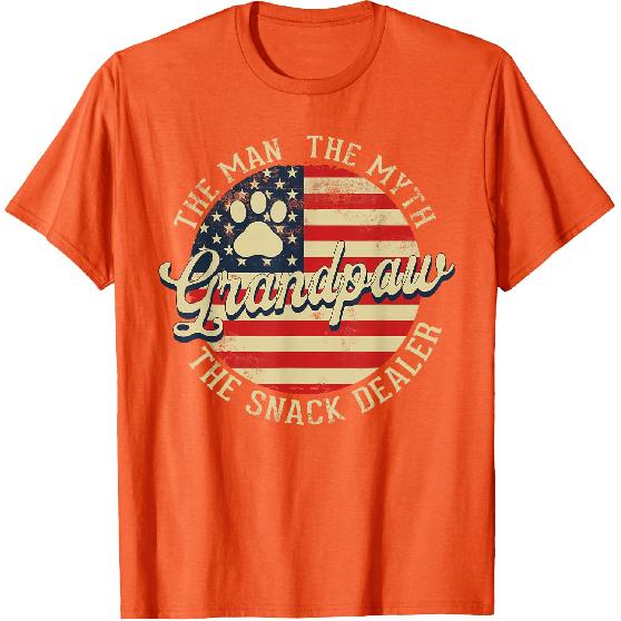 Grandpaw The Myth The Snack Dealer Fathers Day Dog Grandpa T-Shirt