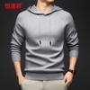 Hengyuanxiang Men's Hooded Thick Knit Sweater