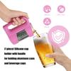Silikonburkhållare Med Ergonomiskt Handtag Halkfria Grepp För Dryckesburk Perfekt För Utomhuscamping Picknick Partyn Lätt Att Rengöra Hållbara Design