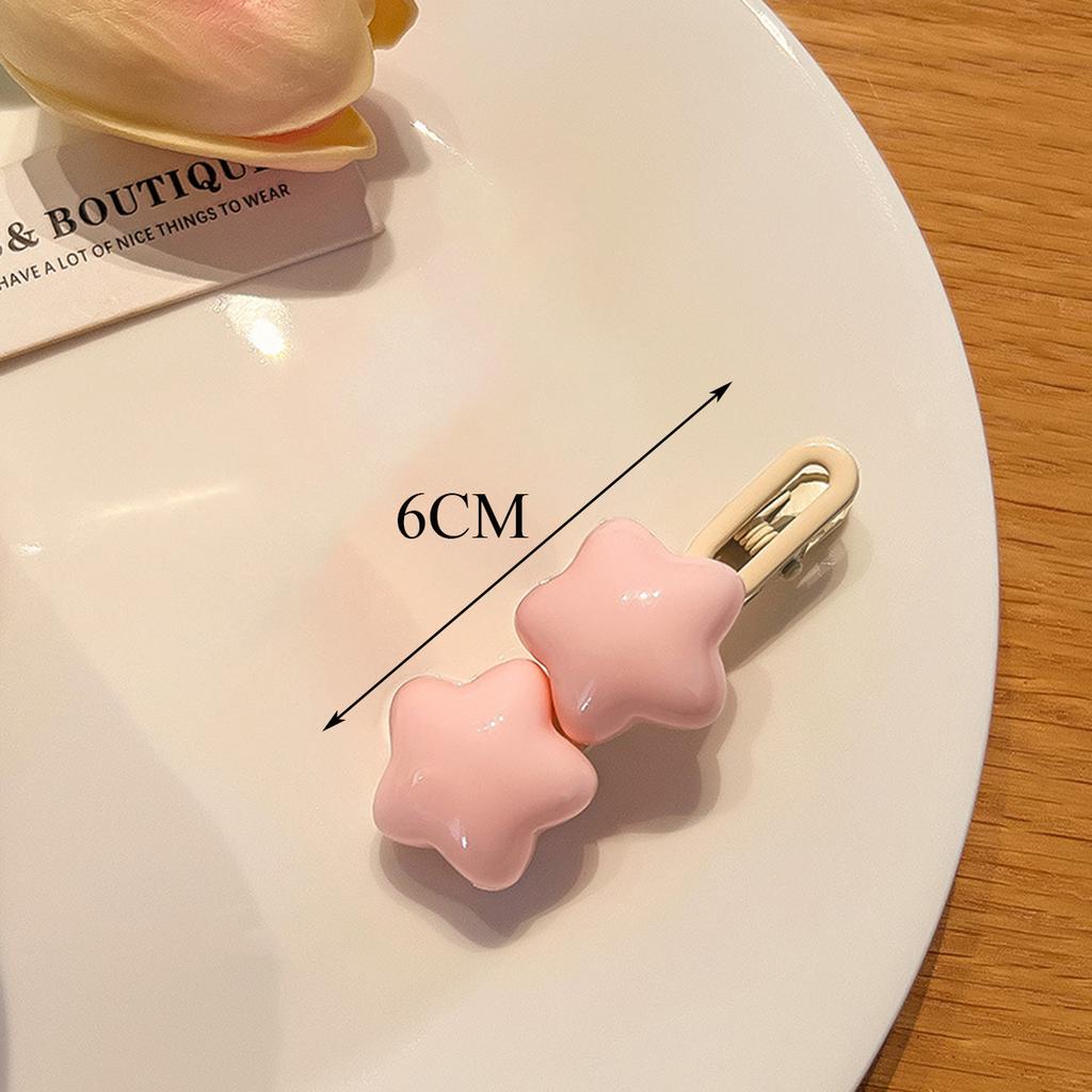 Cute Girls Super Sweet Star Hair Clips Hairpin Summer Forehead Bangs Clip Pentagram Head Barrettes Headdress Hair Accessories