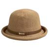 College Style Woven Small Belt Decoration Crimped Basin Hat Women'S British Retro Small Round Hat Fashion Basin Hat