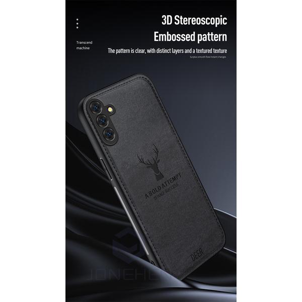 Deer Head Soft Leather Shockproof Case For Samsung Galaxy Note 8 9 S22 S23 S24 Ultra A14 A15 A25 A35 A50 A51 A52 A72 Back Cover