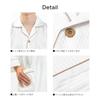Shirt Gown Nightgown Shirt Gown Hotel Hotel Pajamas Room Wear Room Wear Business Night Luxury [Fuuka] Women's Men's (White) (F Size)