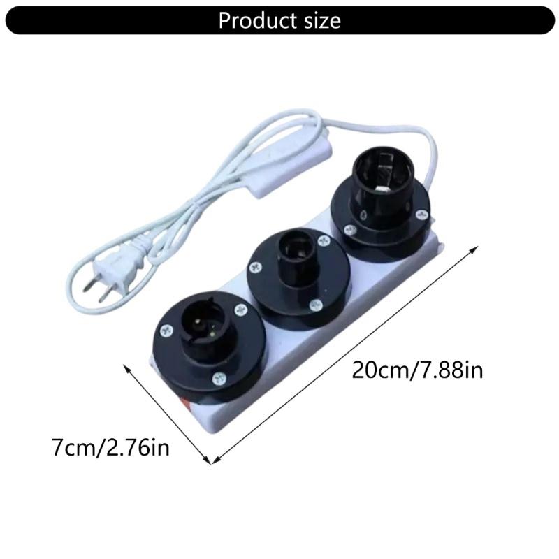 Retro Wall Light Switch E27+E14+B22 Quick Plug In Test Lamp Holder for Home and Commercial Use 10A 220V