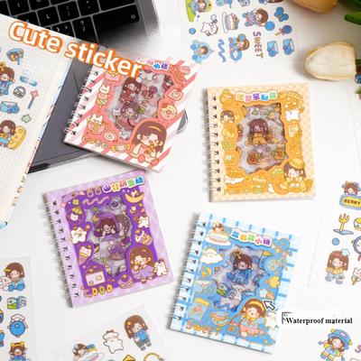 Frosted Manual Sticker Cartoon DIY Decorative Material Sticker Free Cut Cute Waterproof Magazine Sticker Book School Supplies