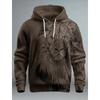 Animal Lion Pattern 3D Printed Men's Hoodie Spring and Autumn Casual Long Sleeve Hoodie Street Loose Sweatshirts Men's Tops