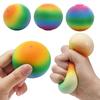 Měkká Kreativní Duha Barvy Mouka Zábava Míček na Uvolnění Stresu Pomalá Odrazová Mačkací Hračka pro Děti Dospělé Trénink Prstů Žertík Dárek
