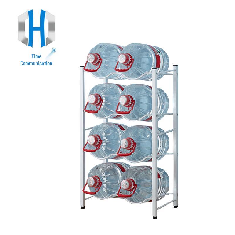 4-Tier Double-Row Water Bottle Storage Rack