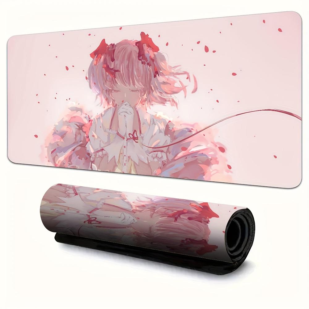 Gaming Desk Mat Mouse Pad Office Desk Mat Soft Cloth Surface Stable Rubber Base for PC Laptop Keyboard Office Desk Setup Desk Pa 400x900x2mm