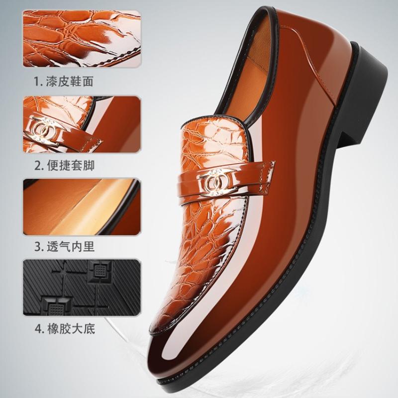 Brand Men Leather Shoes Classic Office Formal Party Shoe for Men Footwear Luxury Slip-On Men's Dress Shoes 2025 new