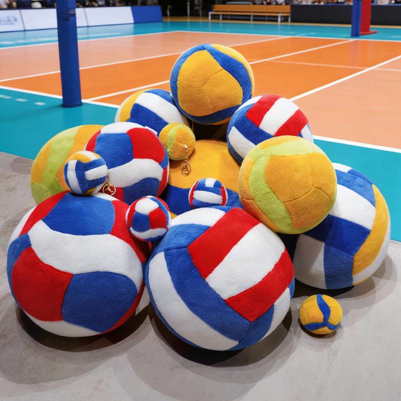 9/20/30cm Funny Sport Series Colorful Volleyball Football Plushie Toy Cute Volleyball Pillow for Home Decoration Sofa Cushion
