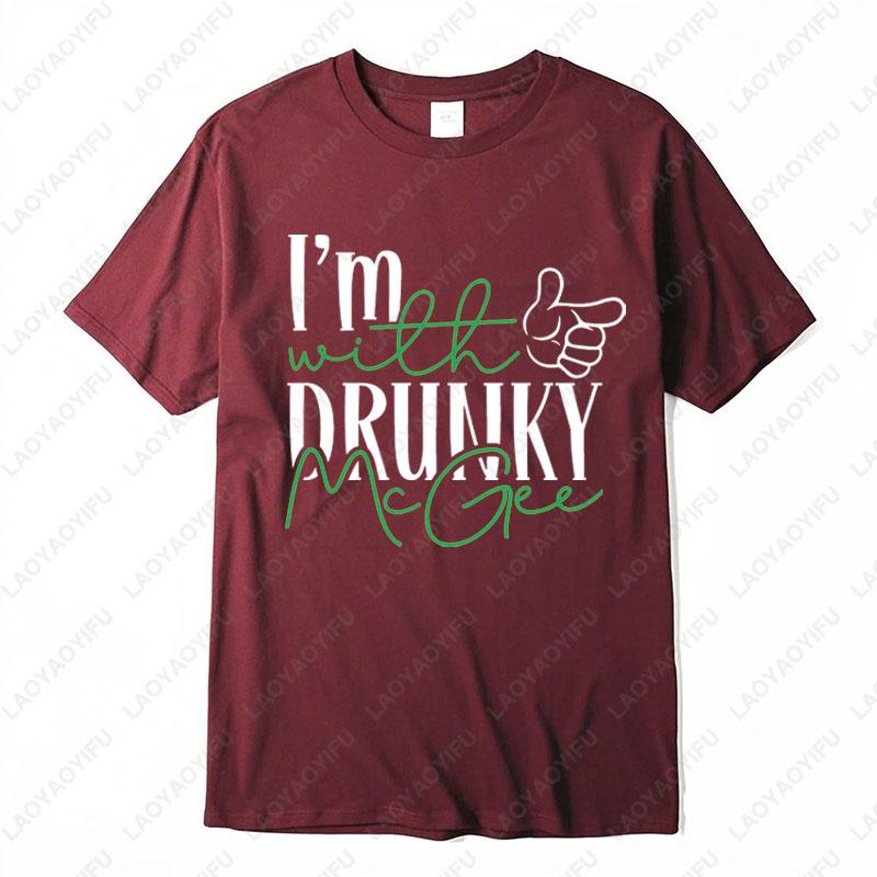 Trendy Couples St Patricks Tshirt Funny Matching Beer Design Printing Tees Mens Womans High Quality Cotton Shortsleeve Tshirt