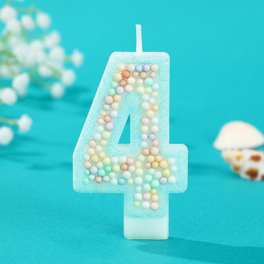 Macaron Colored Foam Balloon Number Candle - DIY Birthday Cake Decor