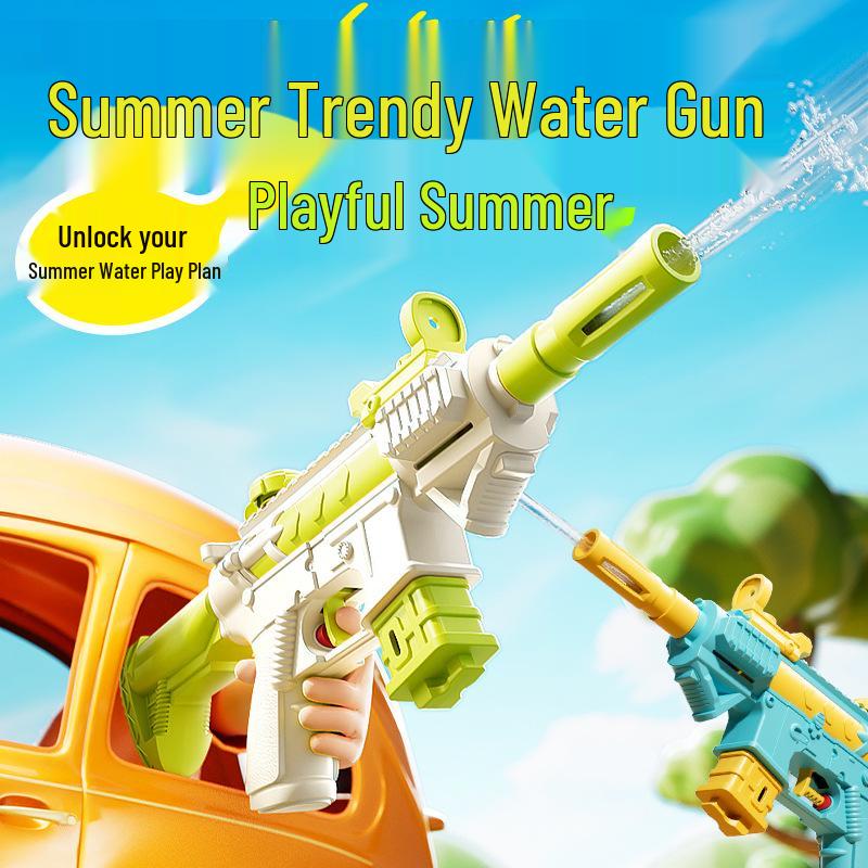 Kids' Summer Water Gun Toy - Push-Pull Design for Outdoor Parent-Child Play
