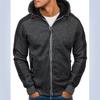 Men's Casual Sport Jacquard Fleece Hoodie Jacket