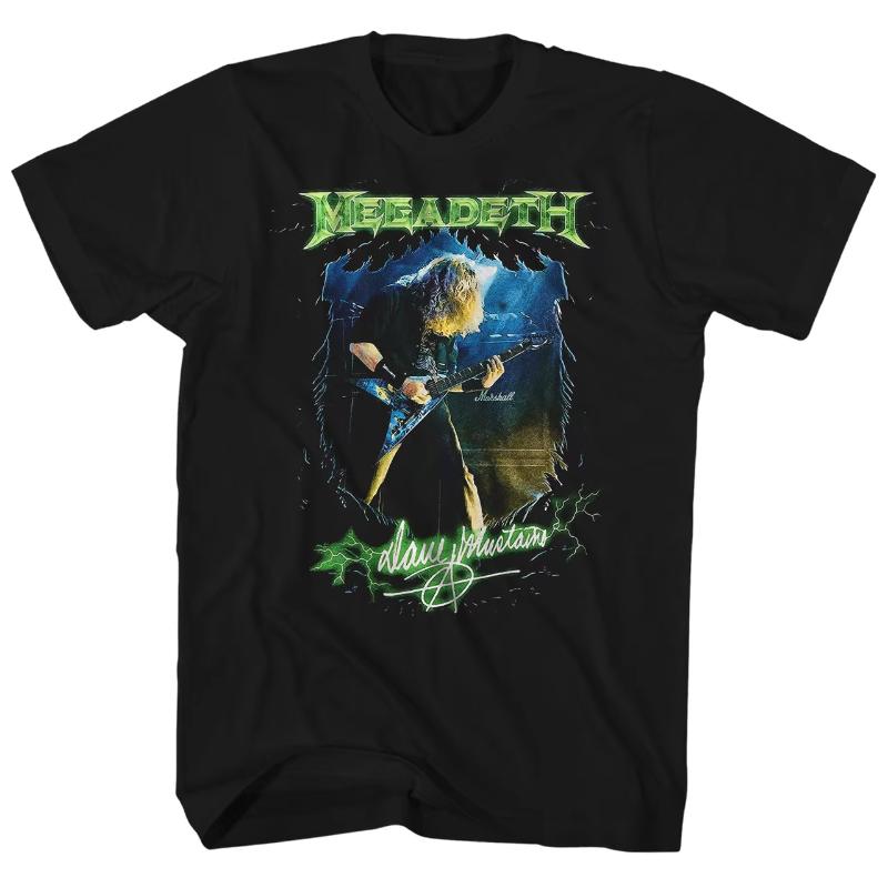 Megadeth Megadeth Band Heavy Metal Rock Punk Mens Large Loose Cotton American Tshirt Comfortable and Breathable