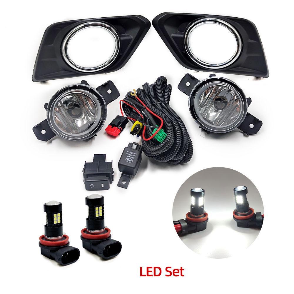 1 Set LED Fog Light For Nissan X Trail X-Trail T32 Rogue 2014 2015 2016 Fog Lights Switch Harness Cover Wiring Halogen Fog Lamps