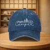 Vintage Happy Camper Baseball Cap Unisex Adjustable Cotton Hat for Camping Cycling Outdoor Family Parties
