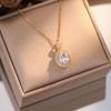 US Local Stock Zircon Pendant with Geometric Pattern Attractive Retro Luxury Fashion As Gifts Diamond Women Necklace