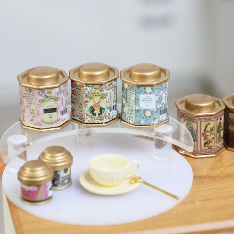 Casă de Păpuși Cutie de Cafea Cutie de Ceai Model Simulare Articol Ornament Model Miniatură Jucării Mini Accesorii Mobilier Casă de Păpuși