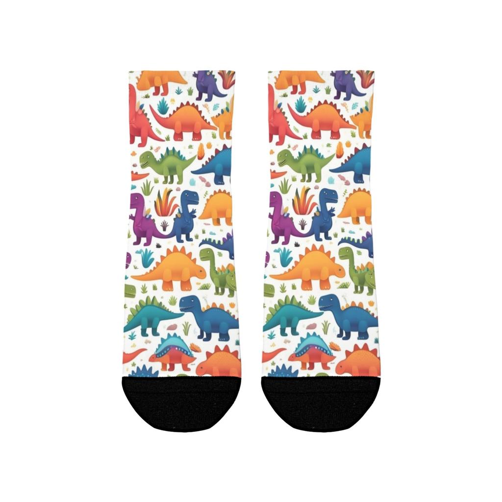 Harajuku Cute Dinosaur Cartoon Socks Novel Funny Happy Compression Socks Unisex Soft Skin-friendly Comfortable Fashion Socks