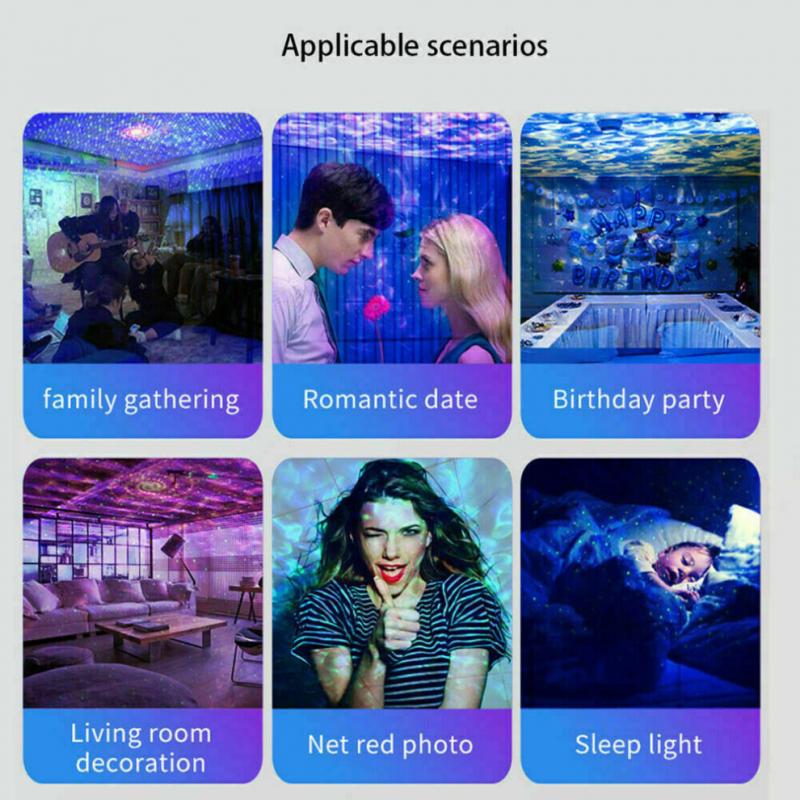 Astronaut Starry Galaxy Projector Night Light Lamp Space Nebula Star