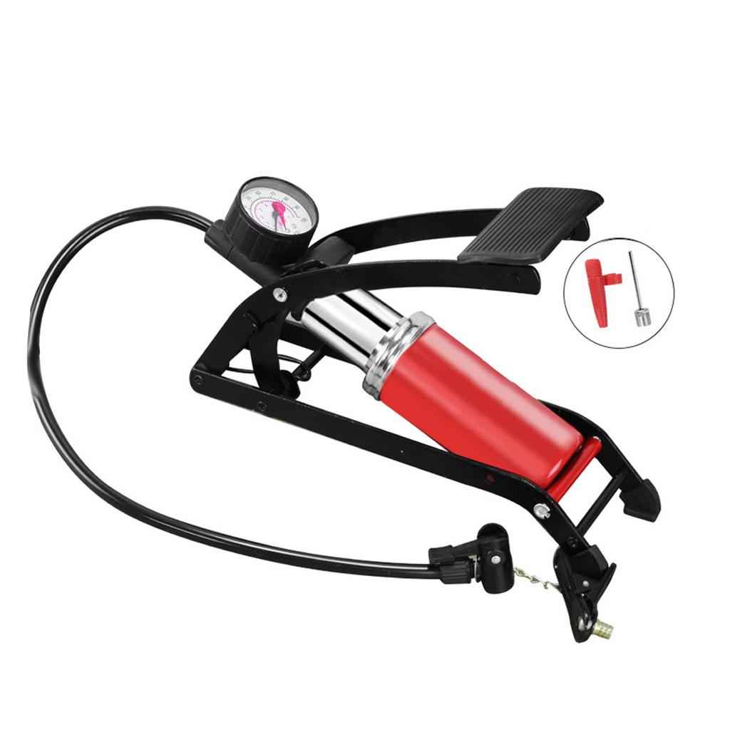 Pompă de picior de podea pentru bicicletă cu manometru Pompă de aer portabilă de înaltă presiune pentru mașini Bicicletă Mingi sportive