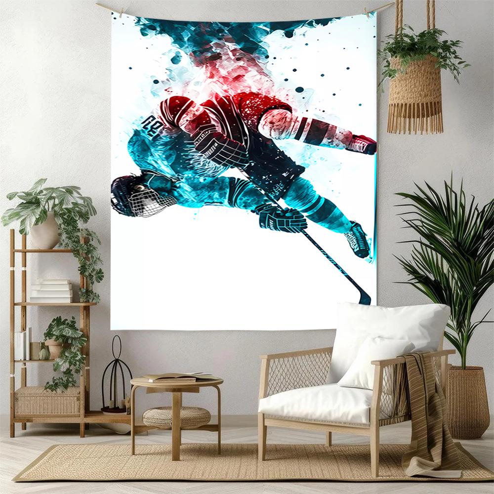 Hockey1 Wall Decor Tapestry Art For Pet Memorial Birthdaywedding Party Backdrop Family Gift