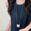 Y2K Metal Style Bag Pendant Long Necklace for Women Niche Personality Unique Fashion Versatile Necklace Sweater Chain Gifts