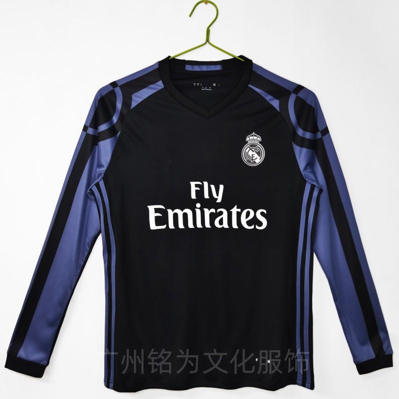 Mens Long Sleeve Retro Football Jersey Vintage Team Sportswear Soccer Fans