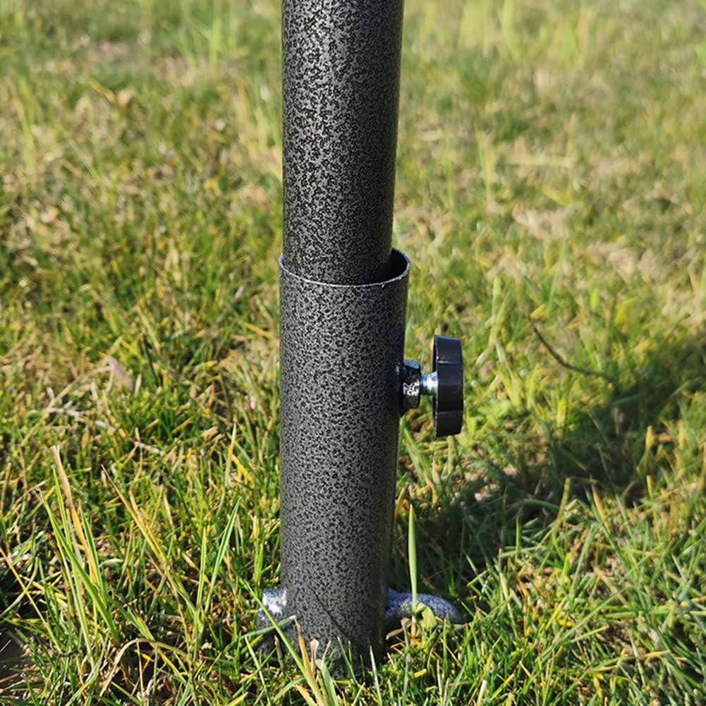 Umbrella Holder Base-Heavy Duty Ground Insert Umbrella Holder Sand Screw Stand Fishing Rods Portable Flag Pole Holder for Park Patio