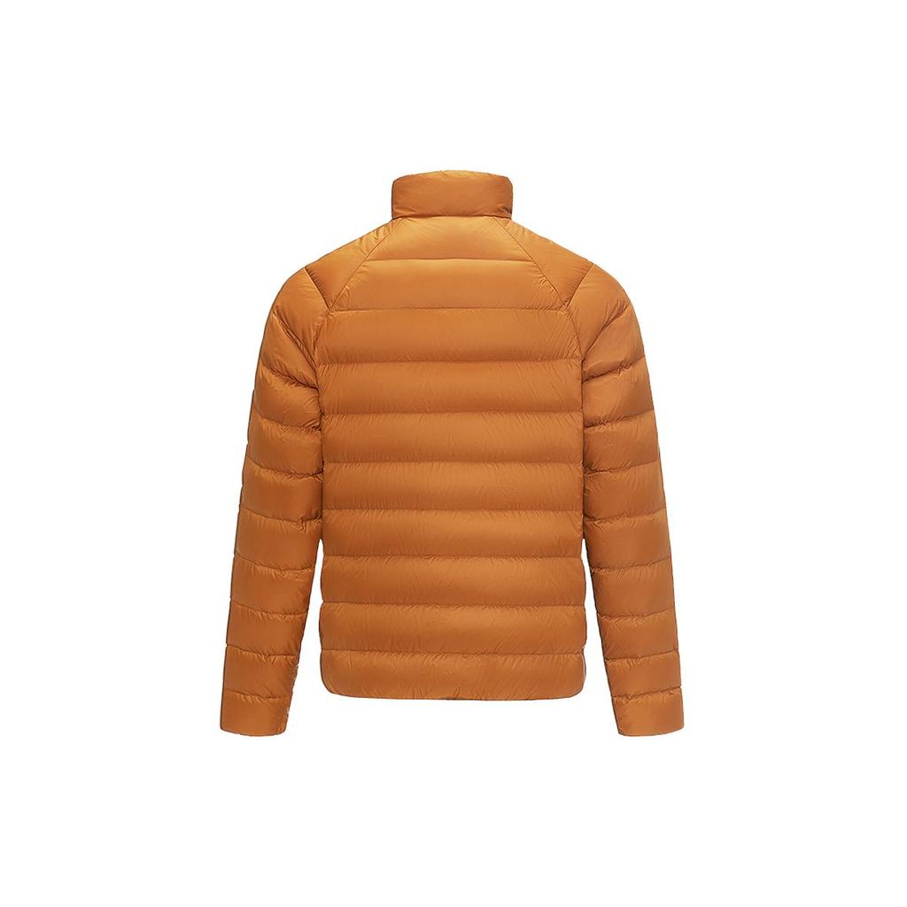 Reebok Venkovní prošívaná lehká jednobarevná bunda na zip se stojáčkem, unisex bunda, karamelová 23FRC275UGBH