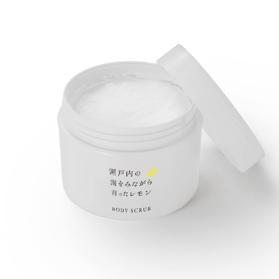 Daily Aroma Setouchi Lemon Body Scrub Made in Japan with Lemon Essential Citrus Moisturizing Body and Natural Salt for a Moisturizing Massage (300g)
