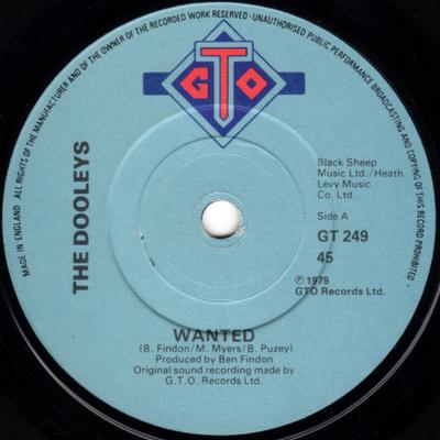 7inch Record DOOLEYS - Wanted GT249 GTO 1979 UK Pop Used