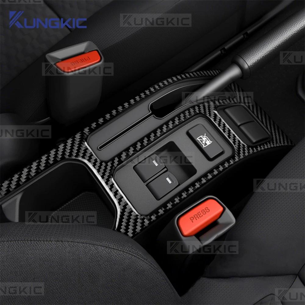 Real Soft Carbon Fiber LHD RHD Car Gear Shift Handbrake Trim Sticker For Suzuki Jimny JB74 JC74W 3/5Doors 2023 2024 2025 2026
