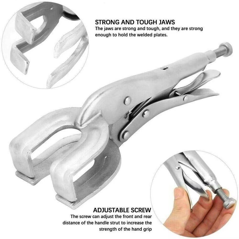 Adjustable Pipe Welding Butt Pliers High Hardness Grip Vise Pliers Grinding
