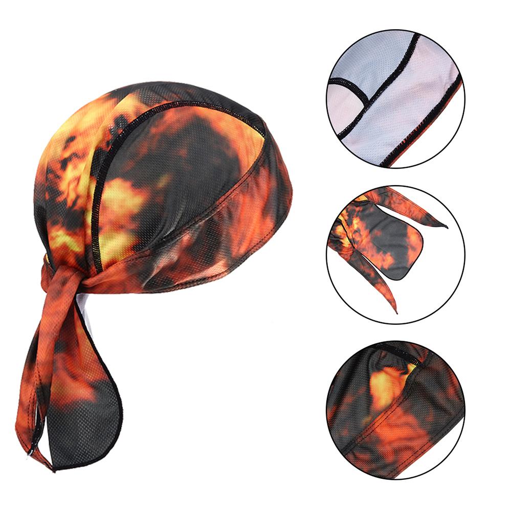 Cappello bandana estivo con stampa parasole, cappellino da ciclismo ad asciugatura rapida, foulard traspirante, fascia per la testa regolabile in cotone, cappello da motociclista, cappuccio