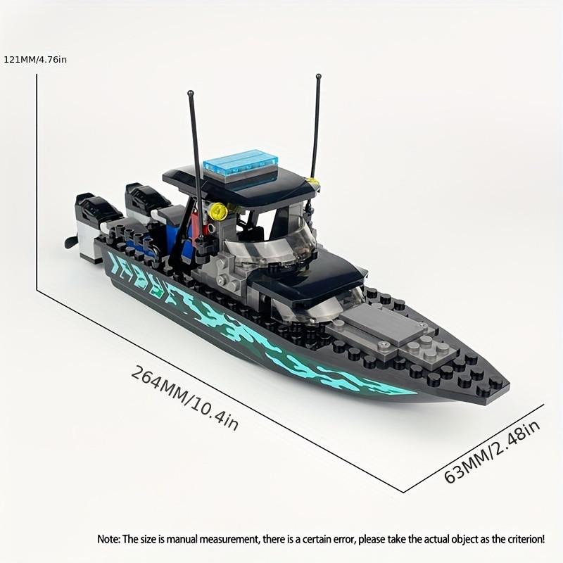 

89 шт., городская полиция, Moc SWAT, черный камуфляж, морской катер, модель штурмового катера, маленькая головоломка, строительный блок, игрушечные аксессуары