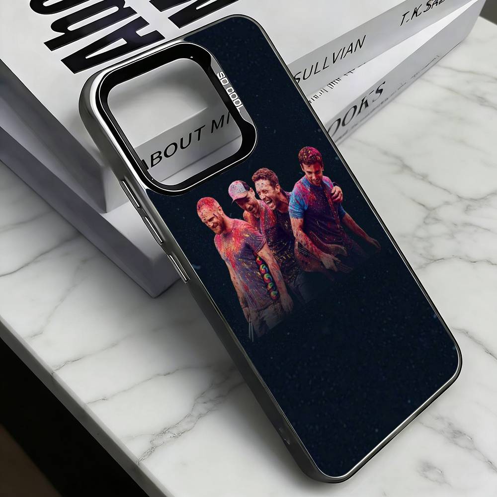 

C-Coldplay Phone Case For iPhone 17,16,15,14,13,12,11 Plus,Pro Max,XS,Colorful Silver Black Cover iPhone14
