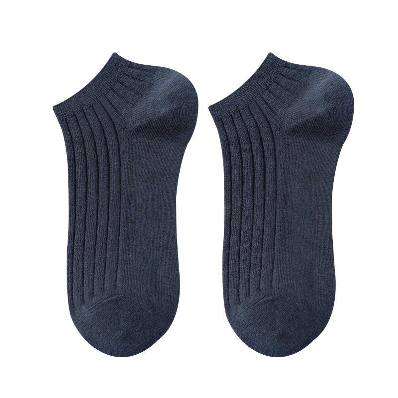Men's Pure Cotton Socks, All-cotton Boat Socks, Summer Thin Shallow Socks, Short-stemmed Combed Cotton Casual Anti-odor Men's Socks