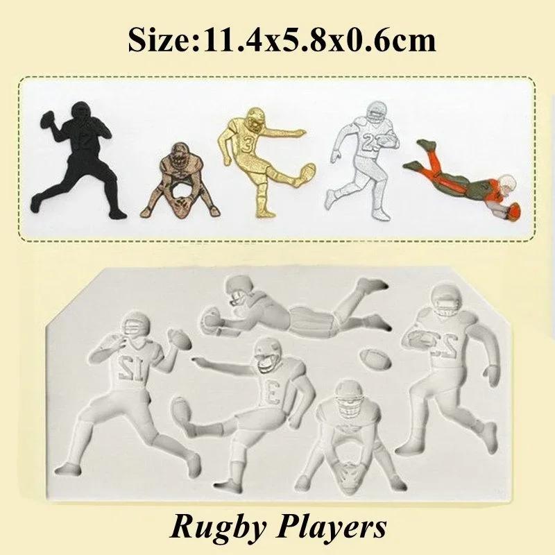 Sport Baseball Golf Soccer Cake Molds Rugby Football Fondant Chocolate Mold Baking Tool for The Kitchen Baking Decoration