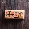 12pcs/Set Vintage Weather Diary Stamps DIY Wooden Assorted Stamps for Scrapbooking Stationery School Supplies